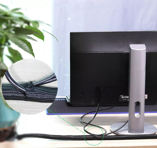 SCS-019MM-3M | Tresse en nylon pour câbles et fils, organiseur, housse | 3 mètres | ⌀19mm