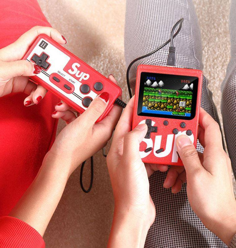 RS400-Double | Mini Mobile Console for Retro Games With Pad 400 Games 3.0