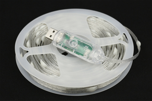 ASF-RGB-10M | LED juostelė WS2812B RGBIC 10 m | Neoninė, šviesos grandinėlė | IR nuotolinio valdymo pultas, Bluetooth, IP65, USB