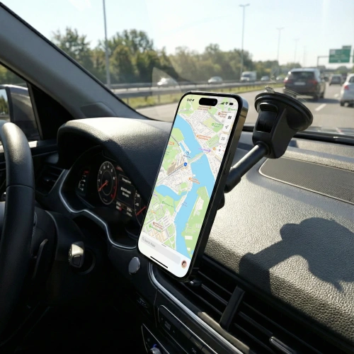 PSI-M023 | Porta cellulare magnetico per auto | ventosa per parabrezza