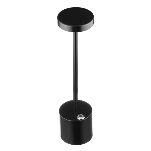 HJA28-NOIR-2 | 34 cm Lampe de table avec batterie intégrée | Lampe de nuit avec trois couleurs de lumière | Lampe d'ambiance pour un hôtel ou un restaurant