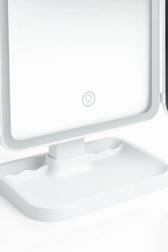 Specchio cosmetico pieghevole da trucco con illuminazione LED e ingrandimento 2X 3X | bianco | XR-3300-WHITE