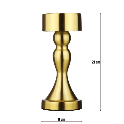 HJA10-A-OR | Lampe de table avec batterie intégrée | Lampe de nuit avec trois couleurs de lumière | Lampe d'ambiance pour un hôtel ou un restaurant