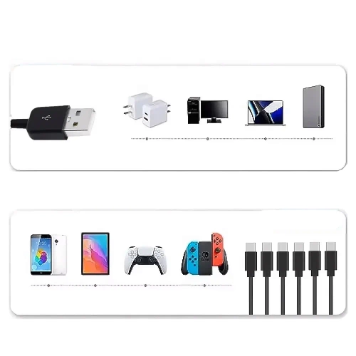 USB-TPC-6in1-50CM | USB kabel 6v1 | Multifunkční kabel s funkcí přenosu dat