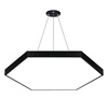 LPL-003 | Lámpara de techo colgante LED 100W | hexágono completo | aluminio | CCD que no parpadea | Φ100x6