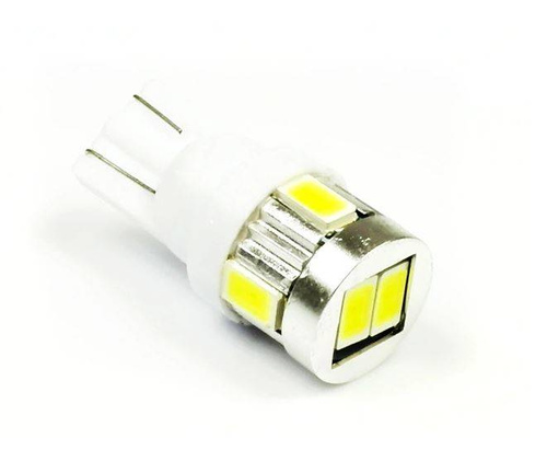 Autó LED izzó W5W T10 6 SMD 5630