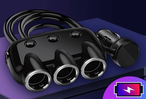 C09 | Lighter slot splitter with dedicated switches 2 USB ports 3.1a