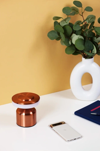 HJA43-COPPER | LED table lamp with touch operation | A night lamp with three lighting colors