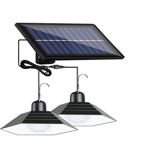 LD-02 | Solarlampen für Außen oder Innen (2 Stück) | 30 LEDs Solar Hängelampen 120° Superhelle Solar Lampe mit  Dämmerungssensor | IP44 Wasserdichte Hängend Gartenleuchte mit Fernbedienung und 2x 3m Kabel