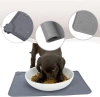  MLG-5538 | XL | Tapete impermeável colocado sob a tigela do animal de estimação | almofada de silicone grande para cães e gatos