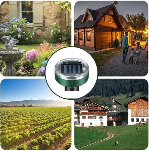 YQJ-1203-ČIERNA | Repelent proti hlodavcom | Solárny odpudzovač krtkov, hrabošov a škodcov