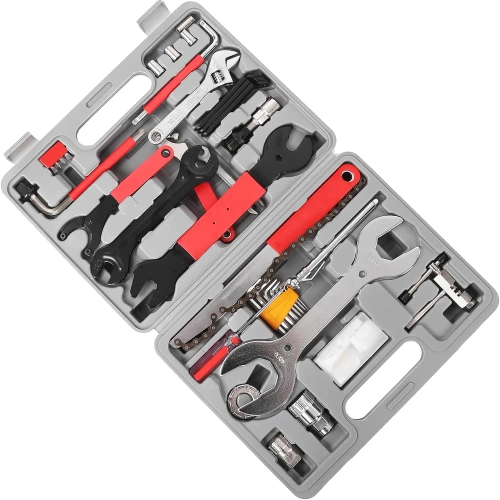 Coffret d'outils pour vélo de 44 pièces | Coffret d'outils professionnels en acier | Outils d'entretien universels | FZ044-B