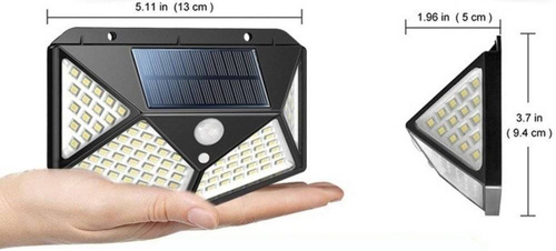 SFL-100LED | Lampada solare a LED con sensore di movimento | 100 LED SMD 2835