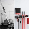 Supporto per mop, rastrelli e spazzole con ganci | 5 posti + ganci | Codice articolo: SL-005H