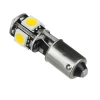 Lâmpada LED para carro WW BA9S 5 SMD 5050 CAN BUS Branco quente