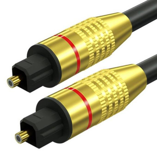 TS07-3-3M-Zwart | Toslink optische kabel | GOUD - vergulde connectoren | Hoofdkwartier