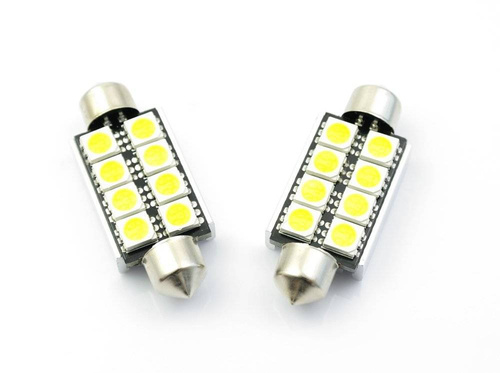 Lampadina LED per auto WW C5W 8 SMD 5050 CAN BUS Bianco caldo