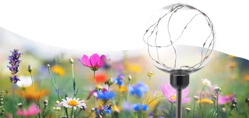 FLD-29-W | Lámpara solar LED para jardín Kula | 66 cm, 600 mAh