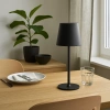 Lampada da tavolo senza fili | lampada da comodino touch con temperatura colore regolabile | lampada USB | nero | HJA28C-BLACK
