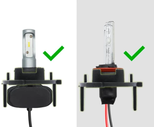 TK-113 | Adapter for mounting LED bulb or HID filament | VW Tiguan, Touran, Golf 7, Scirocco, Sharan, Multivan, New Lavida, Lamando