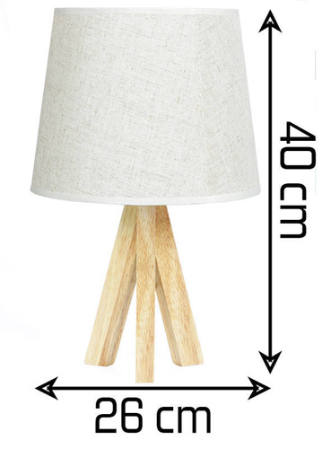 DL05 | Stolná lampa z prírodného dreva s tienidlom | 40W E27 | Stolná lampa, nočná lampa