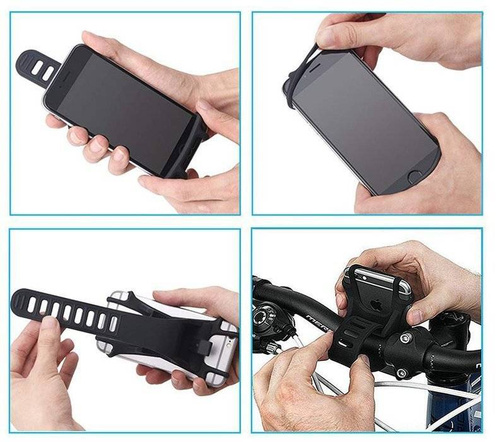 PSI-B11 | Silikone cykeltelefonholder | på rattet