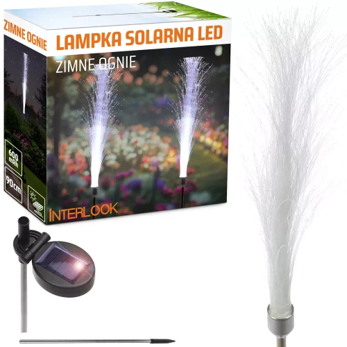 FLD-45-BÍLÁ | Venkovní solární LED lampy prskavky | 90 cm, 600 mAh