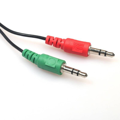 AC-2-30CM-Zwart | Mini-JACK | Audiosignaalsplitter voor microfoon en hoofdtelefoon