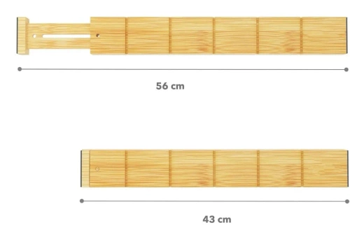 Furniture Organizer for Drawer | Adjustable Furniture Dividers | Bamboo Separator with 9 Inserts | KBT-W566