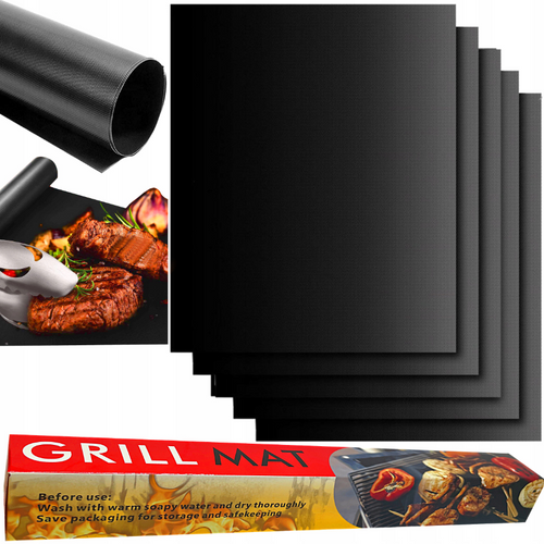 BTF-430-B-5x | Teflon grill mat | Reusable grate | Grill tray