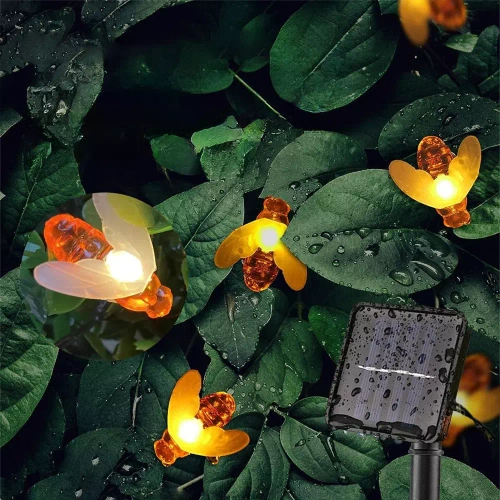 BEE-20LED-5M | Guirlanda solar LED Pszczoły 20 Lâmpada LED para jardim, 5m