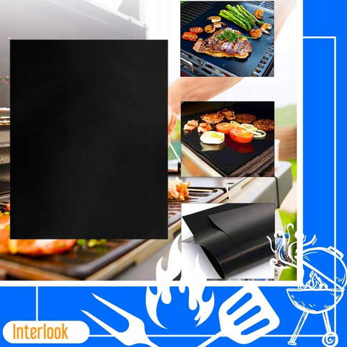 Grillmatte | wiederverwendbar, für Grillrost, als Grillschale verwendbar | BTF-430-B-5x