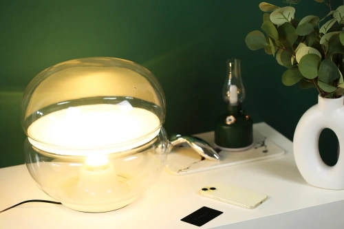 BH-258-TS | | Lampada da tavolo elegante | Lampada da comodino moderna | Lampada in vetro