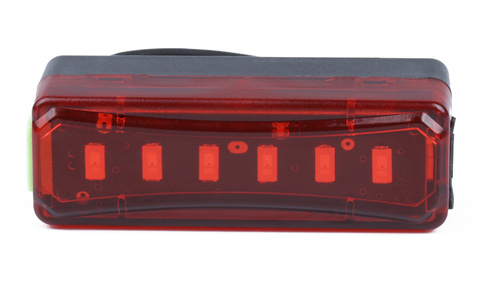BL069 | LED zadní světlo na kolo | 6 LED, 4 režimy svícení, 300lm, vestavěná baterie