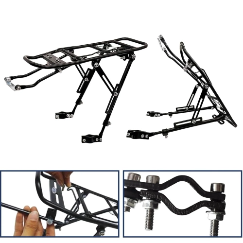 Porte-vélos arrière universel avec rabat à ressort | Porte-vélos réglable en aluminium jusqu'à 27 kg | BIK-ZJ667