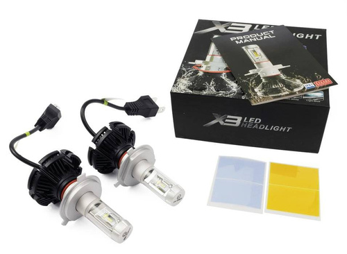 LED lempučių rinkinys H4 X3 DIODE TYPE ZES 50W 12000 lm