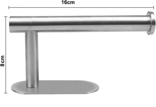 JZU-304-ZILVER | Zilveren papierhouder | Zelfklevende toiletpapierhanger