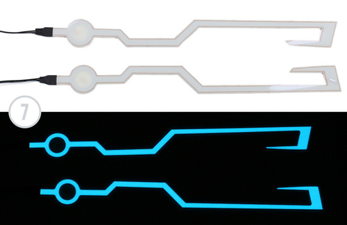 MEL - Iluminação ambiente para capacete de motociclista
