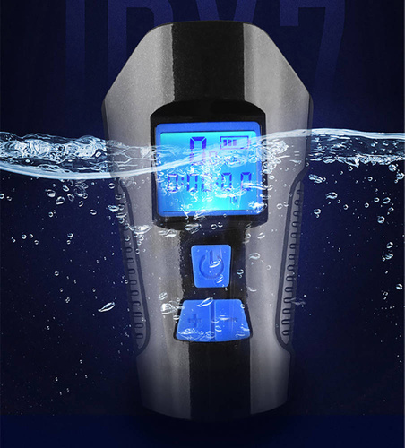 BL063 | Front bicycle lamp | Built-in horn 120dB | Cycling computer function | 4 light modes, 300lm, 8h of work, 1500mAh