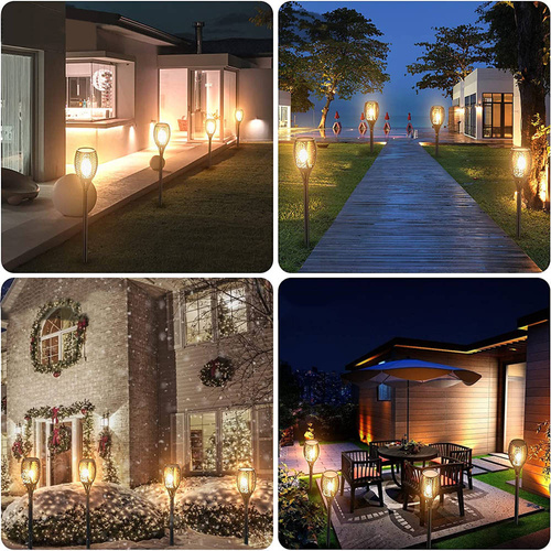 HYD-12LED | SET 6x Torcia solare a LED | Lampada 51 cm | 12 LED SMD 2835