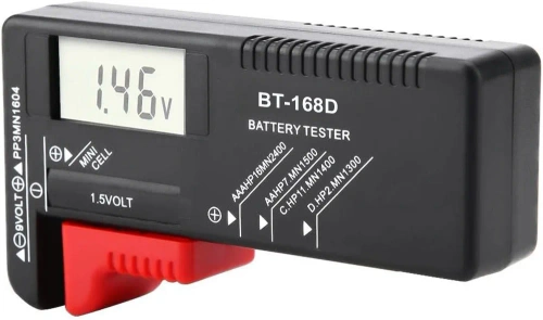 BT-168D-BLACK |Akkumulátor teszter | Digitális voltmérő | Univerzális elem és akkumulátor teszter |