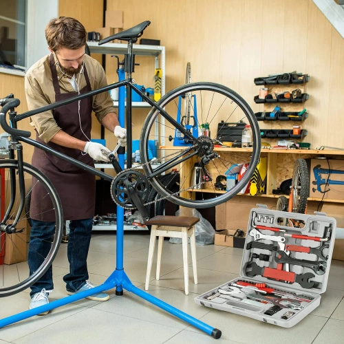 Fahrrad-Werkzeugkoffer | 44-teiliges Set, professionelles Werkzeugset aus Stahl, universelle Werkzeuge für Fahrradreparatur | FZ044-B