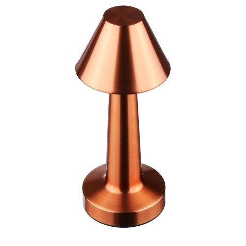 HJA12-KOPER | Draadloze tafellamp | Aanraakgevoelige nachtlamp met instelbare lichtkleur | USB-lampje