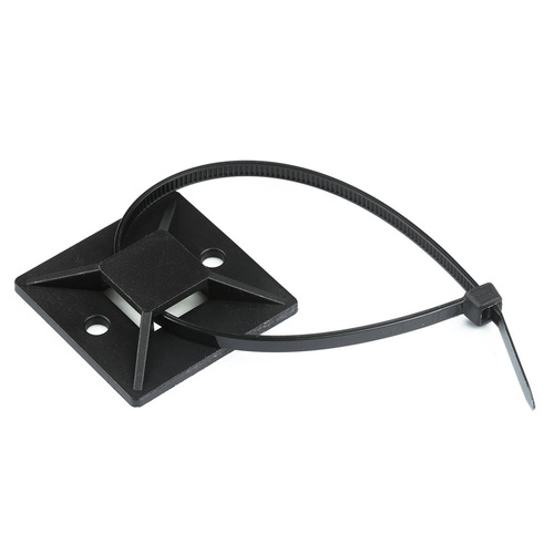 KZ-D06-40MM | Sæt med 10 kabel- og ledningsholdere | Kabler og bund med 3M skumtape | Sort