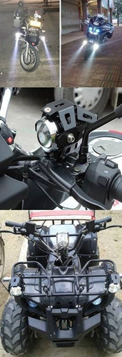 U5-Black | CREE LED halogen for a motorcycle