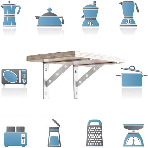 Regalträger-Set | 20 cm | silber | FV-A20CM-SILVER