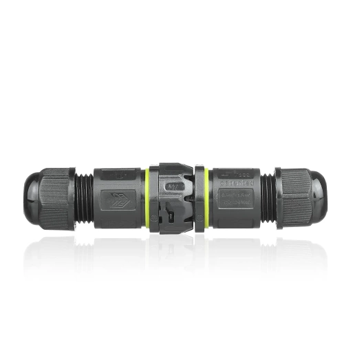 Conector hermético para cabos IP68 | conexão rápida + conector de rosca 3 pinos 450 V 17,5 A para cabos de 3–9 mm | M682-C