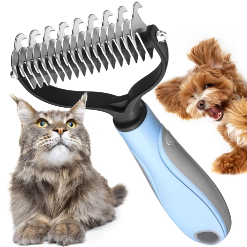 PDS-179-BLUE | Brush for brushing fur and undercoat | Pet trimmer | Fur care comb