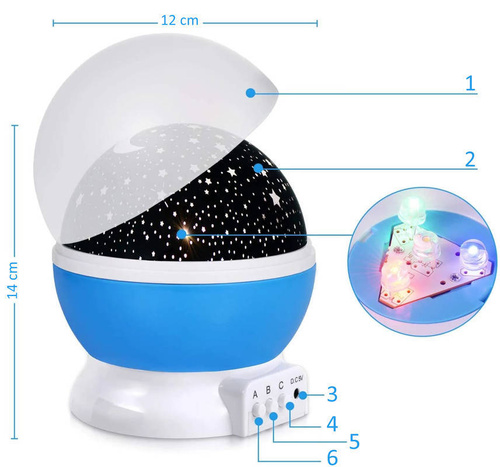 NL-01 | Rotační hvězdicový projektor STAR LED + noční lampa