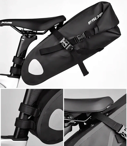 Waterdichte fietstas 10L | Bikepacking tas met reflectoren | Fietstas voor onder het zadel | BCB-004